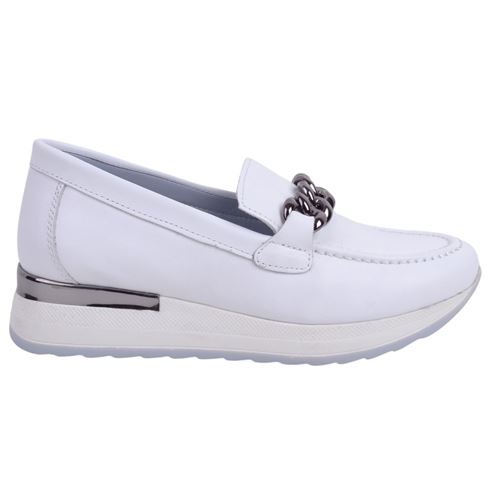 Mammamia D24YA-3075 Beyaz Kadın Deri Ayakkabı